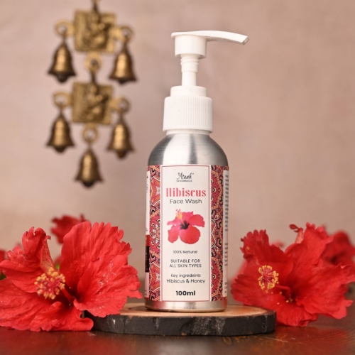 face wash is made of hibiscus , which give natural glow on face