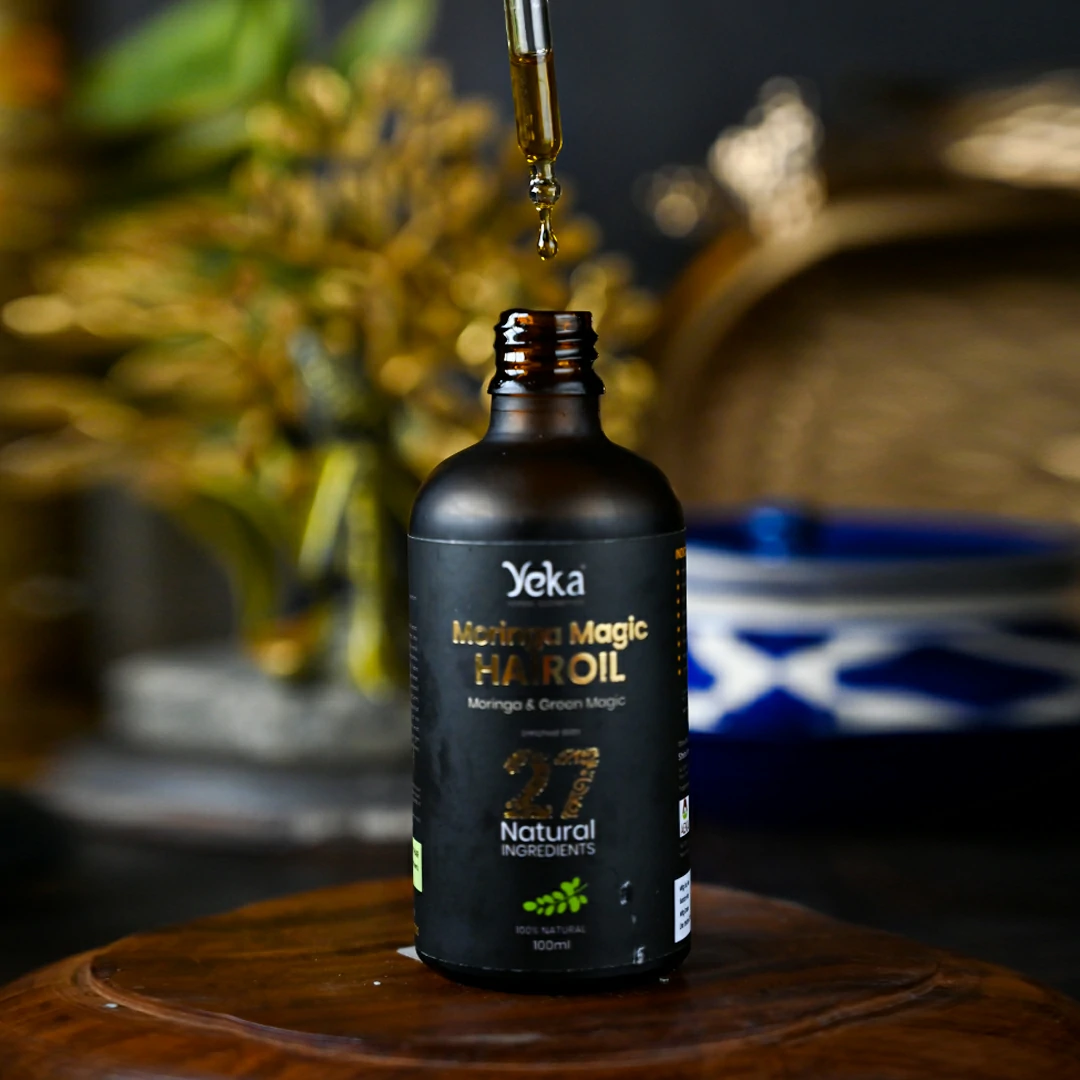 Herbal HairOil Yeka Moringa & Green Magic ( Glass Bottles) (100ml) - Araah  Skin Miracle