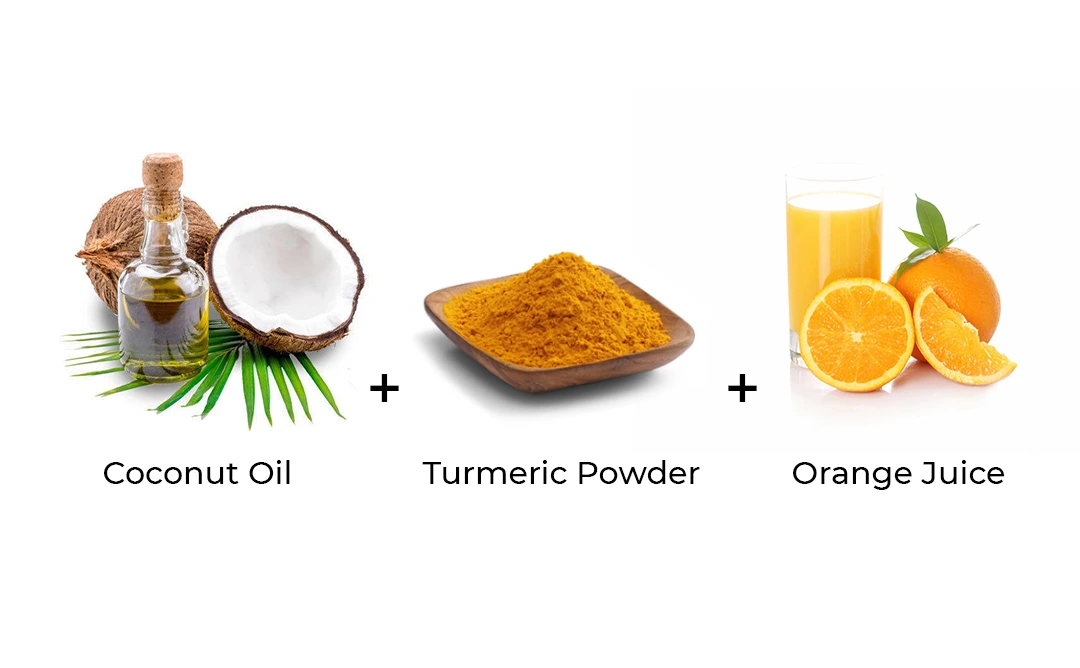 coconut-oil-turmeric-powder-orange-juice